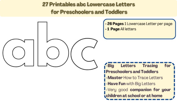 A Guide to the 27 Printables ABC Lowercase Letters Set