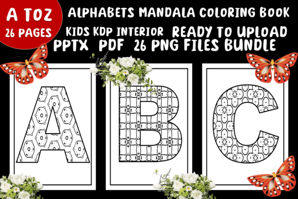 A to Z Coloring Book for Kids Christmas: A Ready-to-Publish KDP Asset