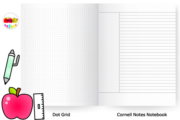 Cornel Notes Notebook and Dot Grid Bundle for KDP Publishing
