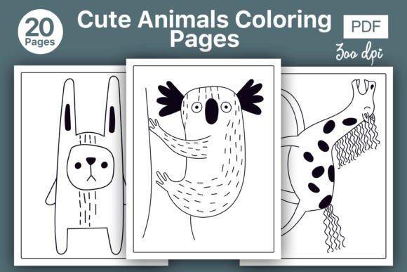 Cute Animals Coloring Book Volume 4: Creative Fun and a Practical Tool