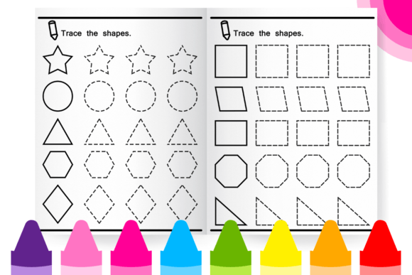 Kindergarten Trace and Write Workbook: A Practical Design Asset