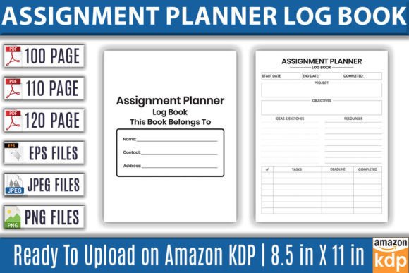 The Assignment Planner Log Book KDP Interior: Your Blueprint for Structured Productivity