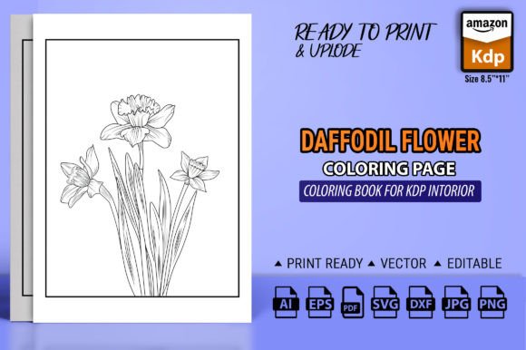 The Digital Daffodil Coloring Book for Adult Creators