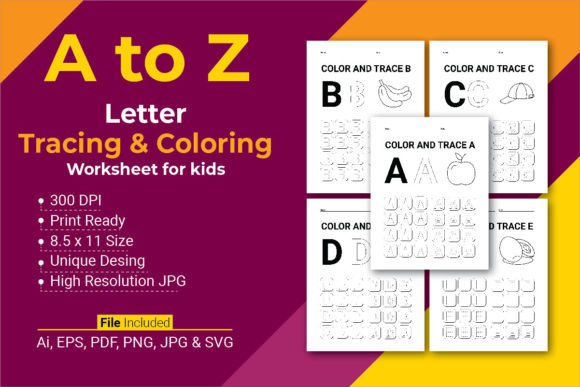 The Practical Value of Letter Trace Color Worksheets from A to Z