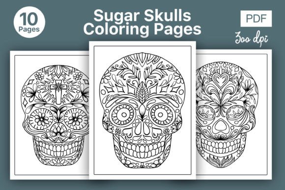 Unlock Your Creative Projects with 20 Sugar Skulls Coloring Pages Volume 2