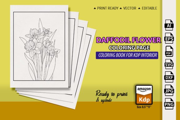 Unwind and Design: The Daffodil Flower Coloring Page
