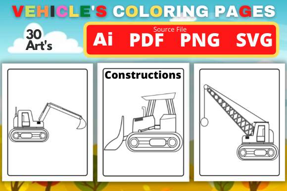 Vehicle Coloring Pages for Creative Projects