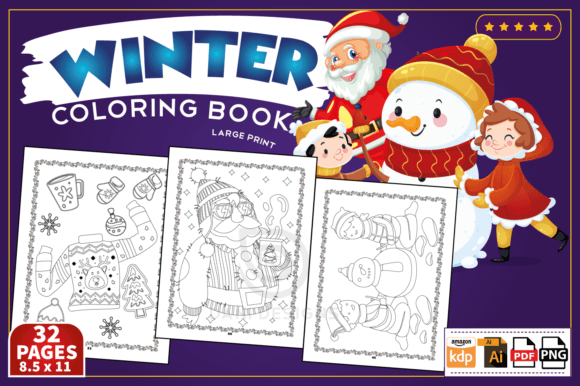 Winter Coloring Book Large Print: A Creative Solution for Modern Families