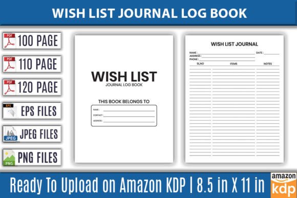 Your Guide to the Wish List Journal Log Book KDP Interior